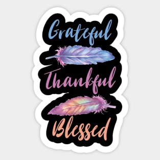 Grateful Thankful Blessed Awesome Jesus Costume Sticker